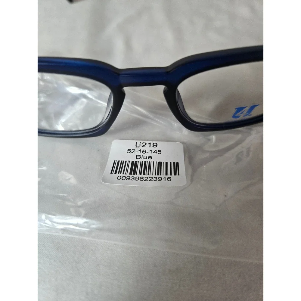 Four You U219 Navy Blue Square Eyeglass Frames 52-16-145 Womens Mens Glasses